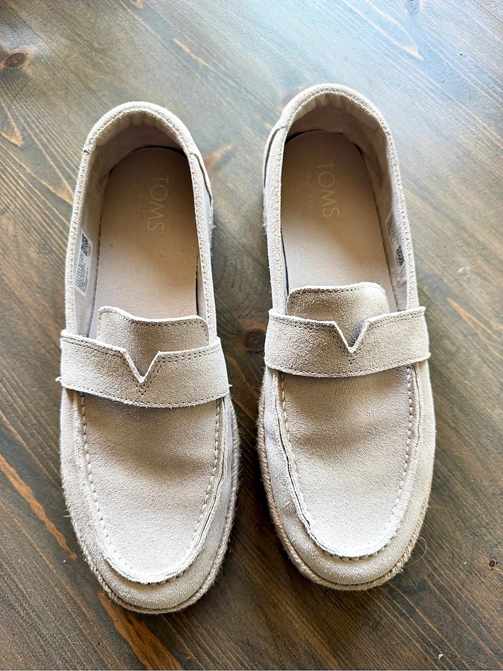 TOMS Blakely Espadrille Loafer Moccasins Beige US 9.5